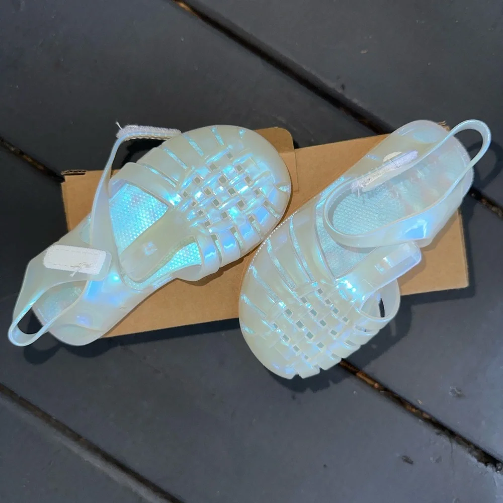 👣 CLEAR TODDLER JELLY SANDALS – SIZE 6/7T - Picture 3 of 3
